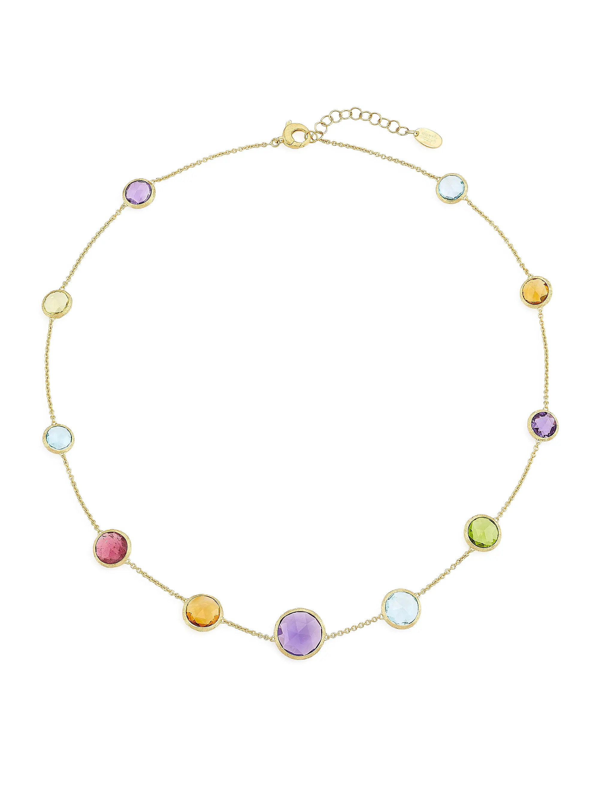 Jaipur Color 18K Yellow Gold & Multi-Stone Station Necklace | Saks Fifth Avenue