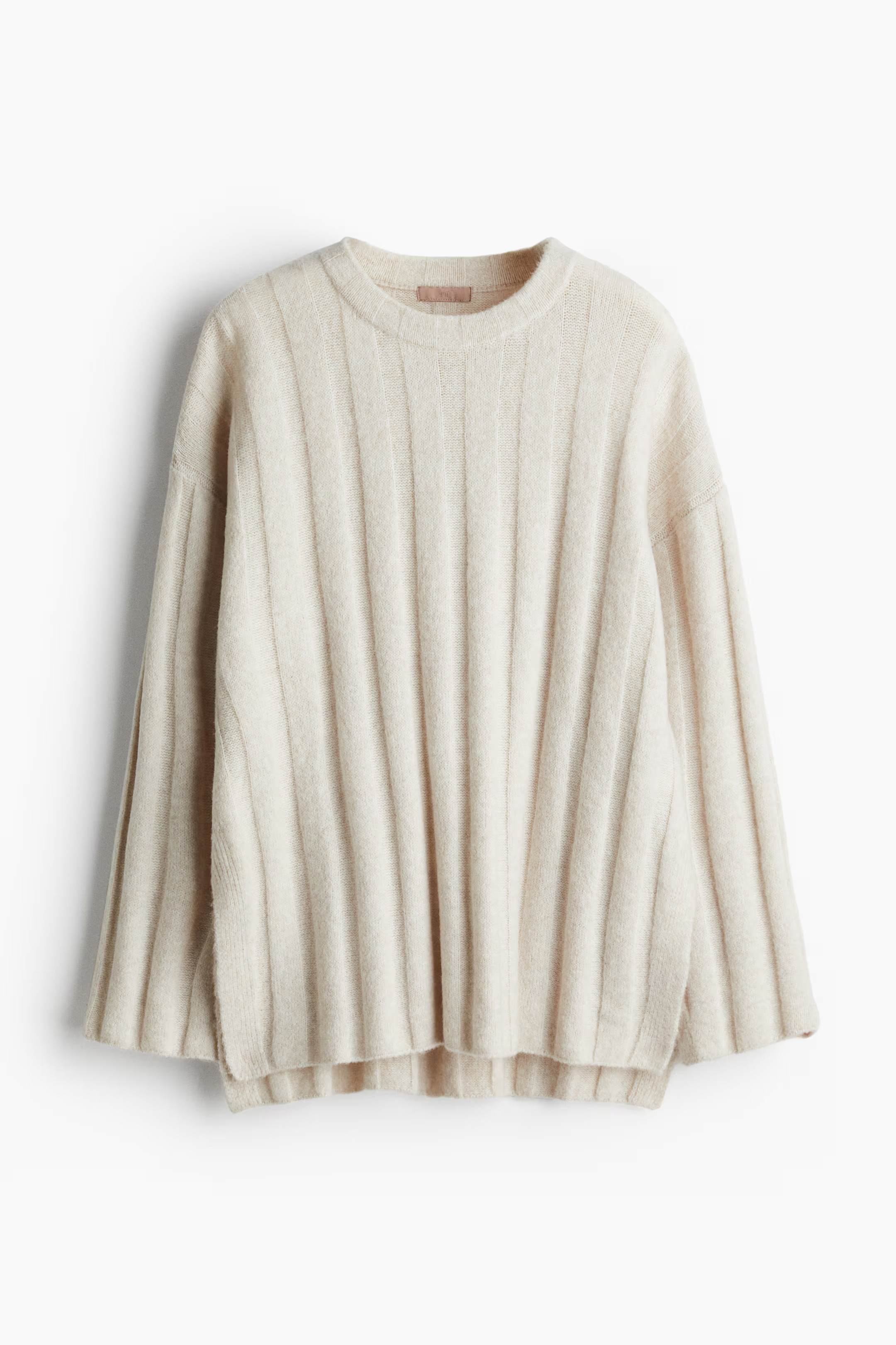 Oversized Rib-knit Sweater - Gray melange - Ladies | H&M US | H&M (US + CA)