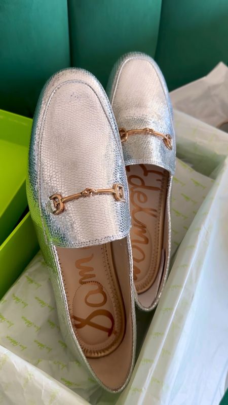 New metallic loafers - so fun for Spring!! sized down .5 