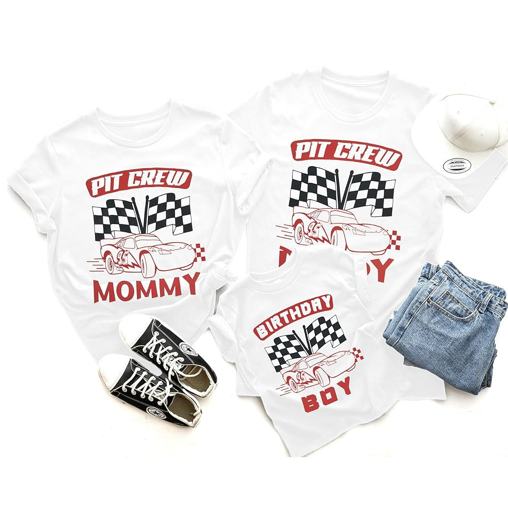 Birthday Family Matching Shirts Race Car Birthday Boy Party Shirt Family Matching Outfits Cute Va... | Amazon (US)