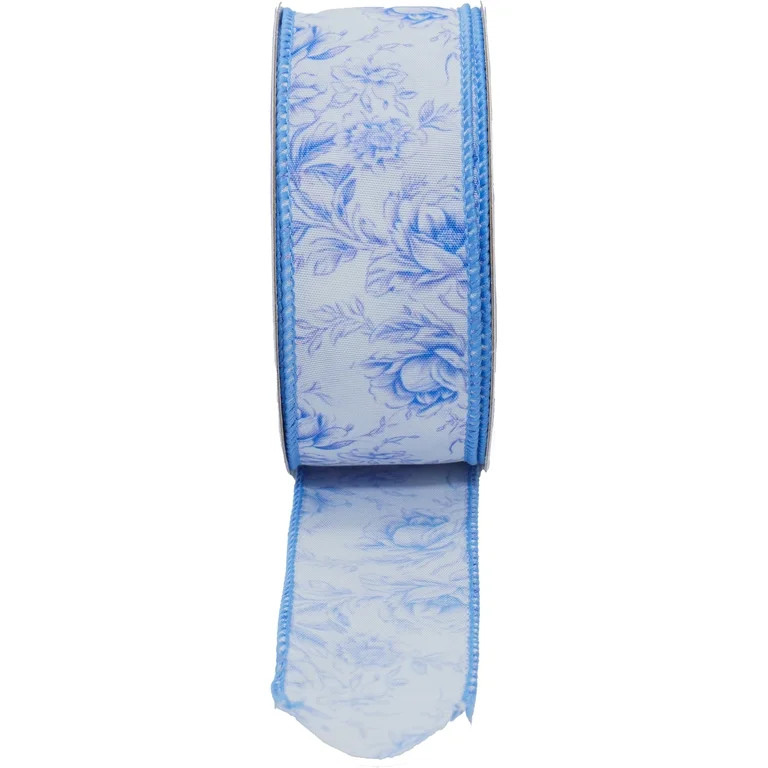 Floral Ribbon, Blue, 18', by My Texas House | Walmart (US)