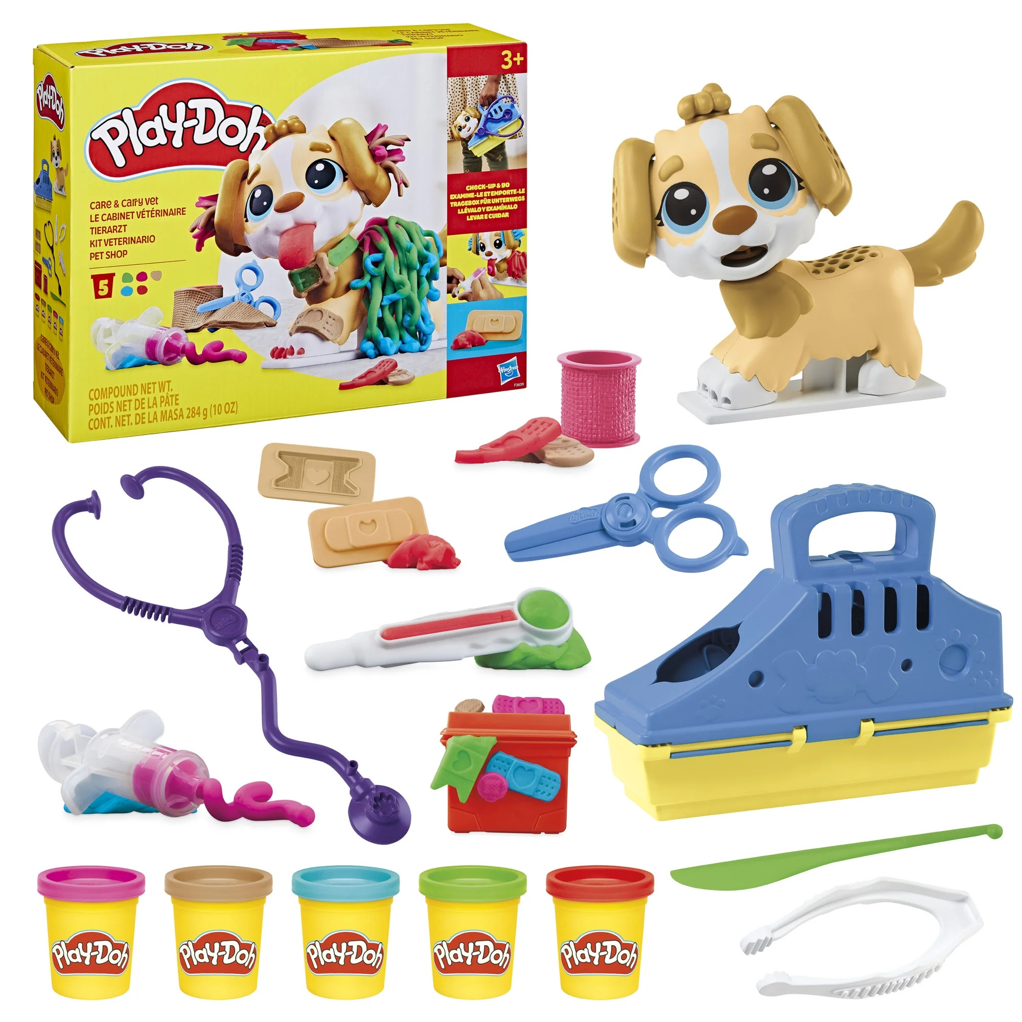 Play-Doh Care 'N Carry Vet Playset with Toy Dog, Storage, 10 Tools, 5 Colors, Valentine's Gifts f... | Walmart (US)