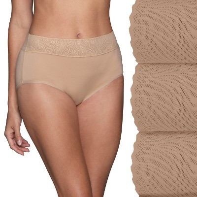 Vanity Fair Womens Vanity Fair Effortless™ Brief, 3 Pack 13476 - Damask/Damask/Damask - 9 | Target