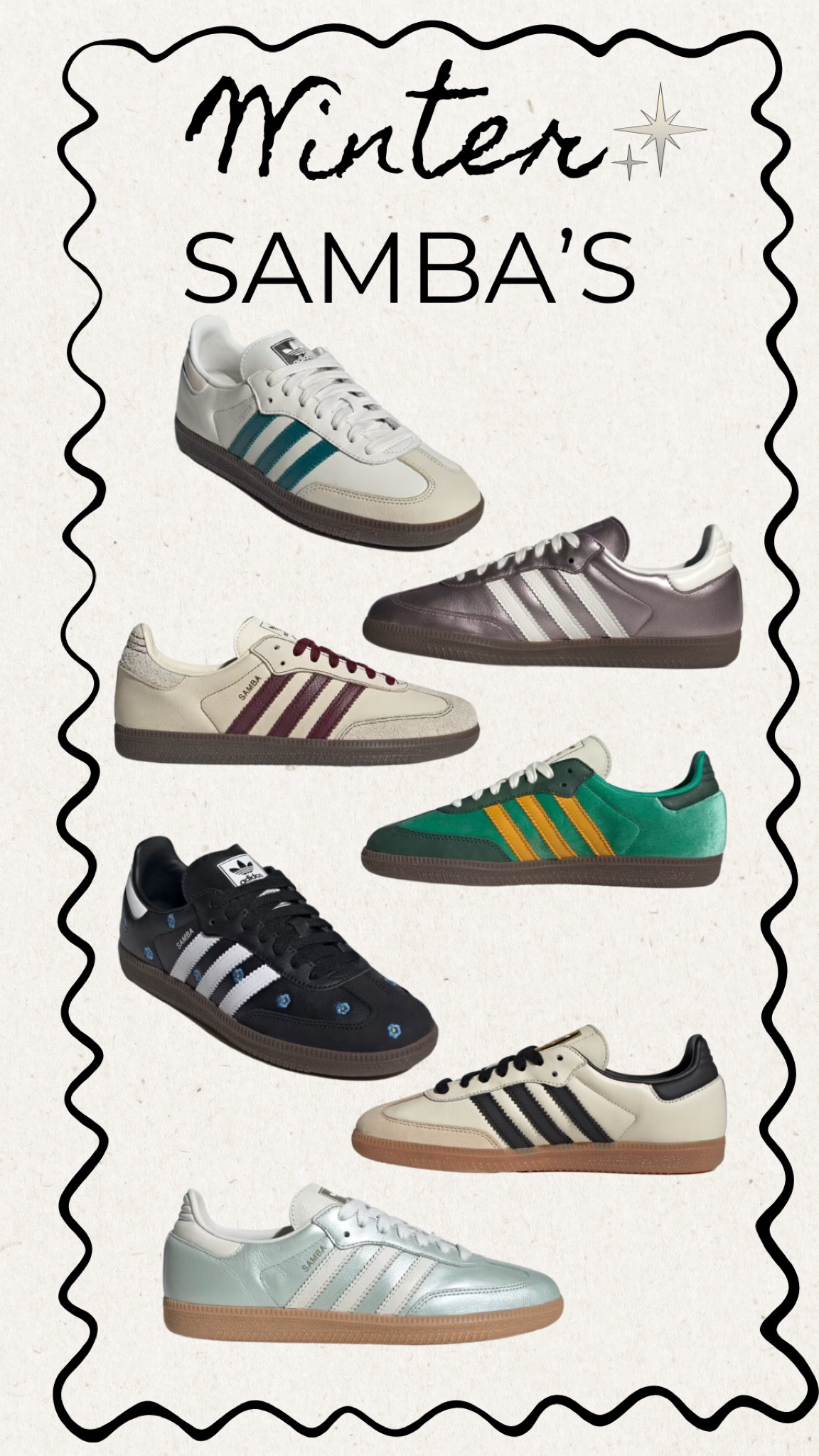 Ahhh give me color! I love the green and purple og samba by adidas, these colors are so popular right now, I recently got the winter white and teal but I’m obsessed with the metallic purple color  aka supplier colour on the adidas site and the collegiate green preloaded yellow, these are selling so quickly, get yours before they are sold out for your next winter outfit look!

#LTKStyleTip #LTKSeasonal #LTKActive