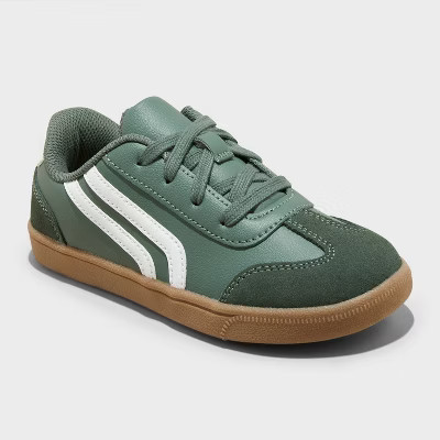Kids' Boston Retro Court Sneakers - Cat & Jack™ Green 5 | Target