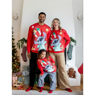 Disney Stitch Christmas Matching Family Sweatshirt Red | Target
