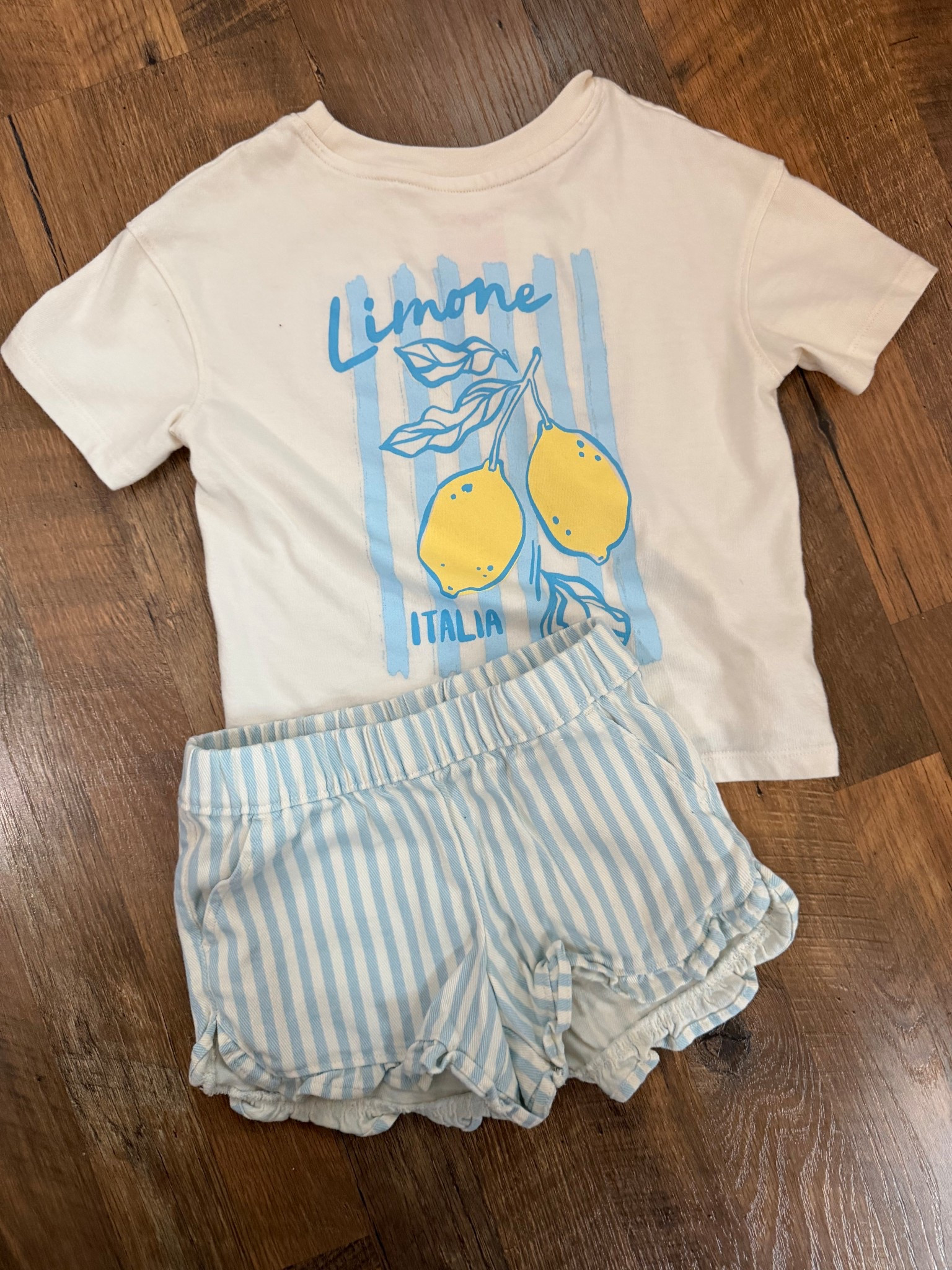 This lemon t-shirt with the blue stripes + then these shorts, such a cute toddler girl outfit

#LTKSeasonal #LTKBaby #LTKKids