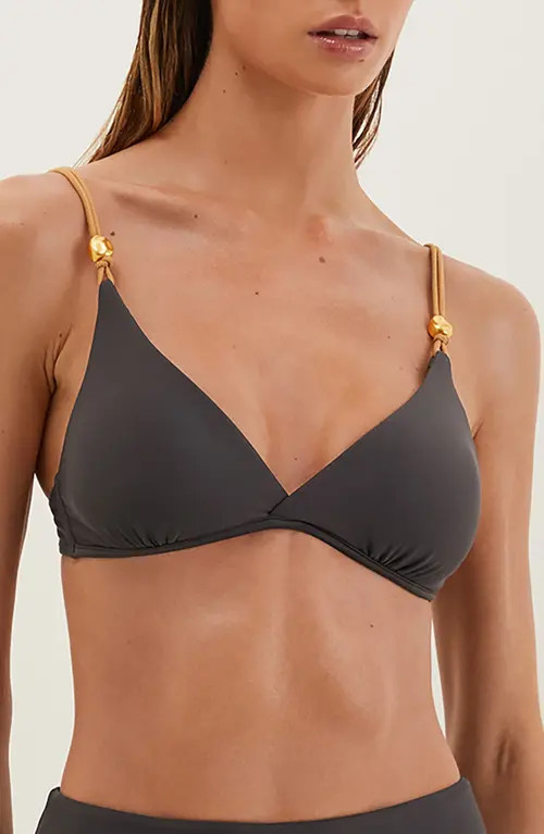 ViX Paula Hermanny Nancy Kira Bikini Top in Grey at Nordstrom, Size X-Large | Nordstrom