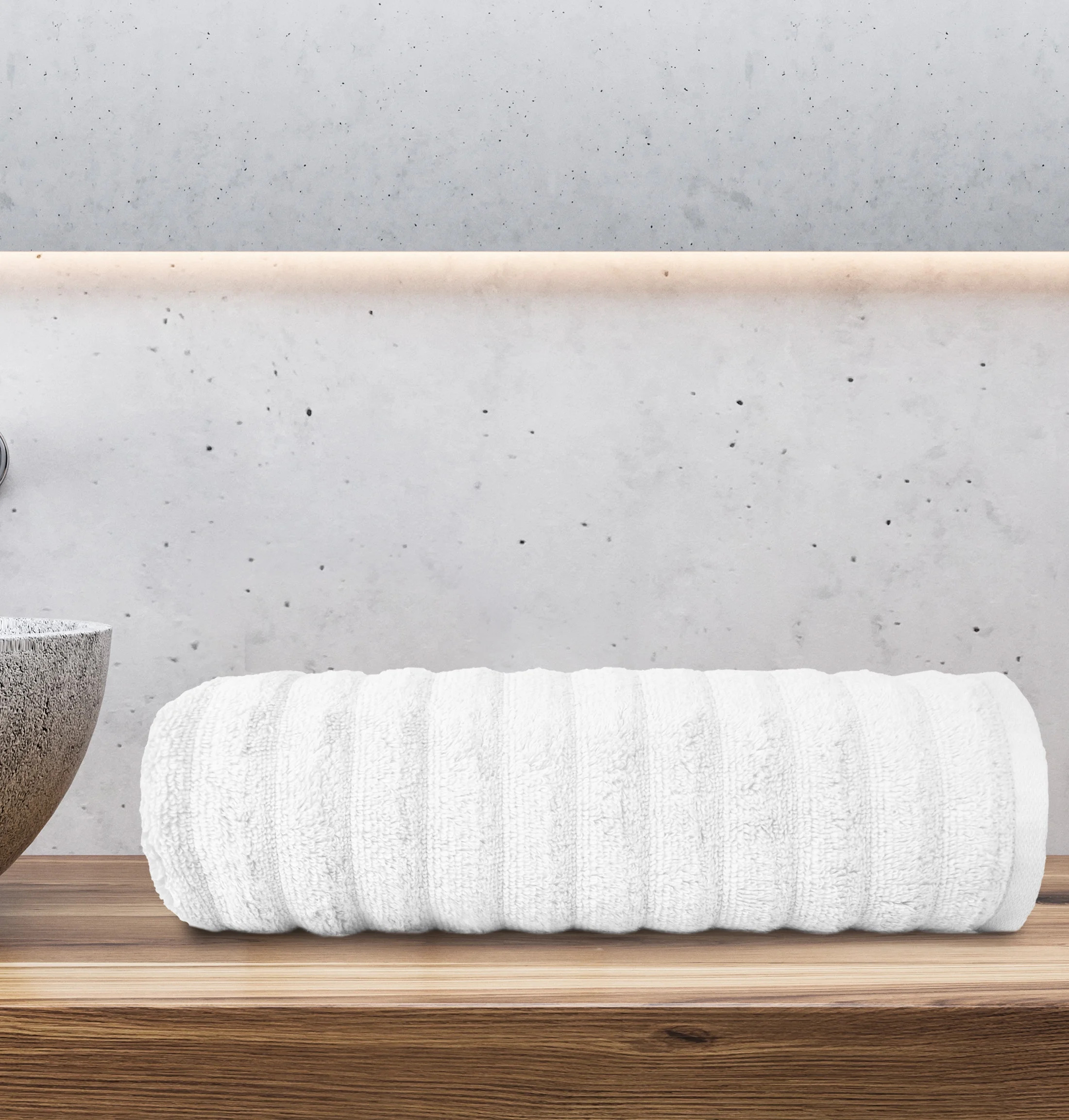 Mainstays Performance Anti-Microbial Textured Hand Towel, 26" x 16", Arctic White - Walmart.com | Walmart (US)