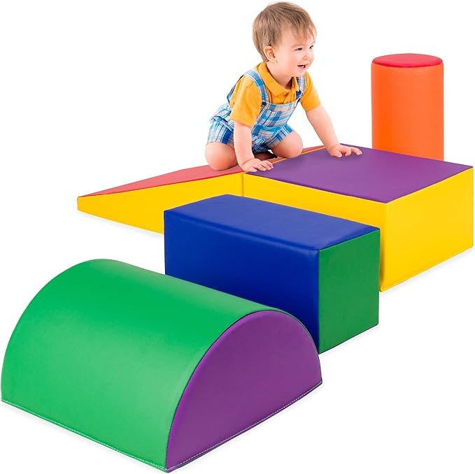Best Choice Products 5-Piece Kids Climb & Crawl Soft Foam Block Activity Play Structures for Chil... | Amazon (US)