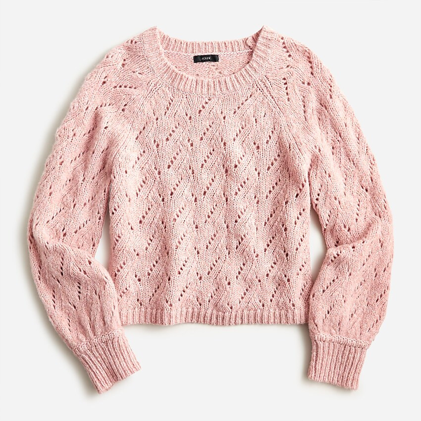 Pointelle crewneck sweater | J. Crew US