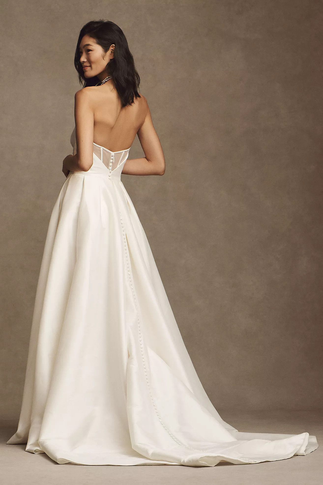 Jenny Yoo Preston Strapless Ball-Skirt Taffeta Wedding Gown | Anthropologie (US)