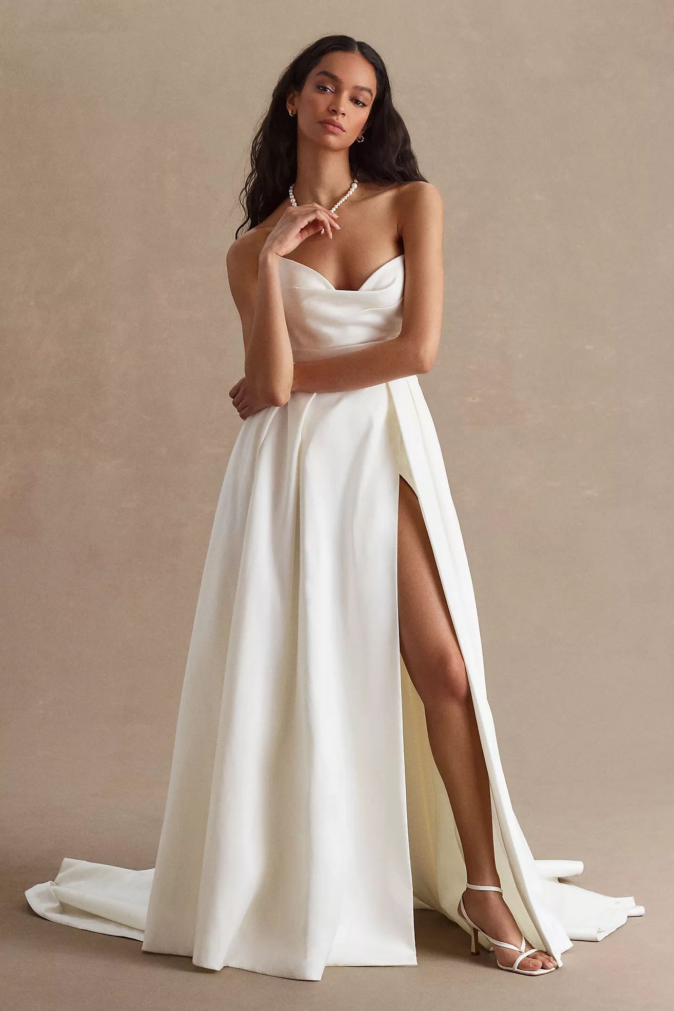 Jenny Yoo Preston Strapless Ball-Skirt Taffeta Wedding Gown | Anthropologie (US)