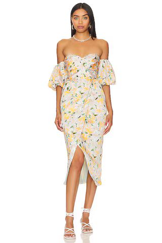 ASTR the Label Zurina Dress in Blue Apricot Floral from Revolve.com | Revolve Clothing (Global)
