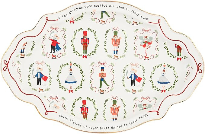 Mud Pie Nutcracker Christmas Platter; 10 1/2" x 16 1/4" | Amazon (US)