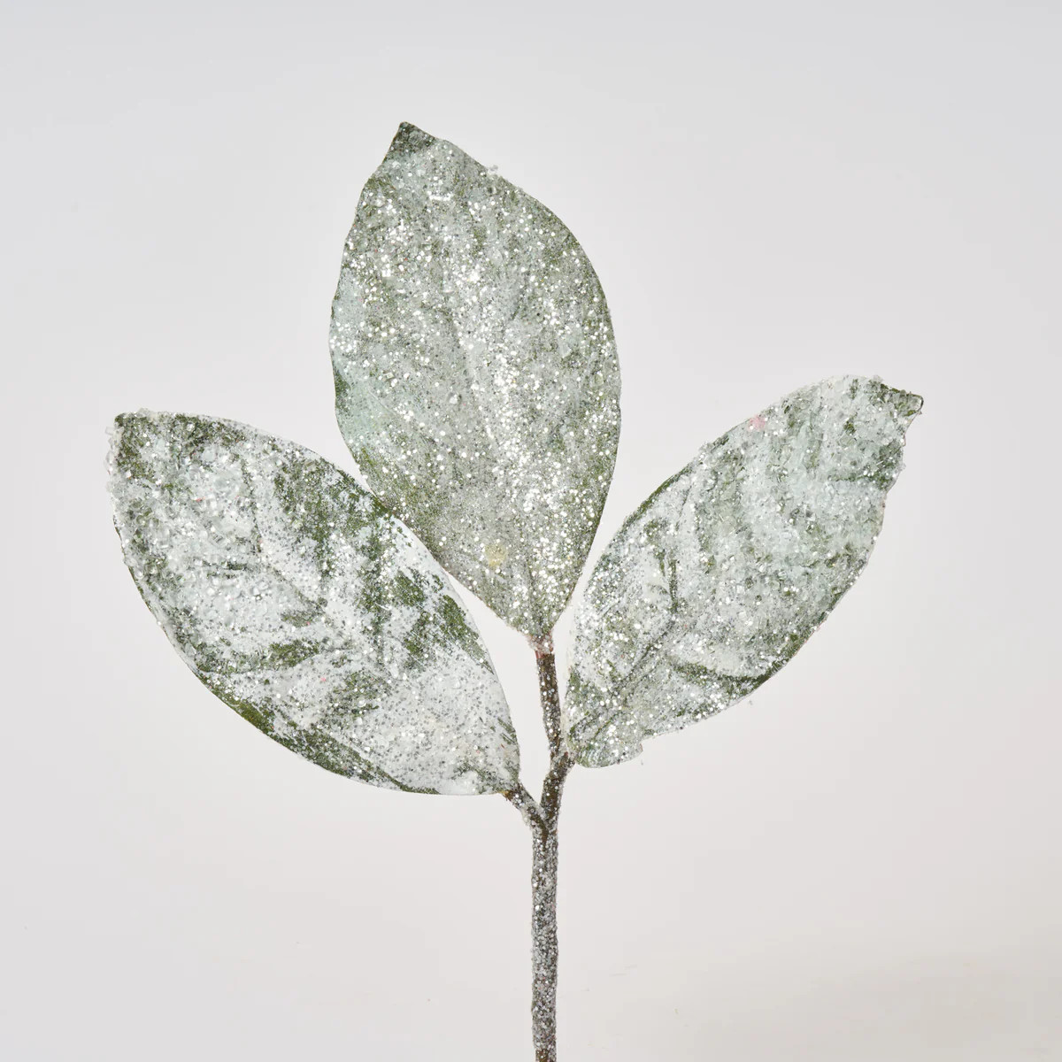 Sparkle Snow Covered Magnolia Leaf Pick Spray - 15" | Darby Creek Trading