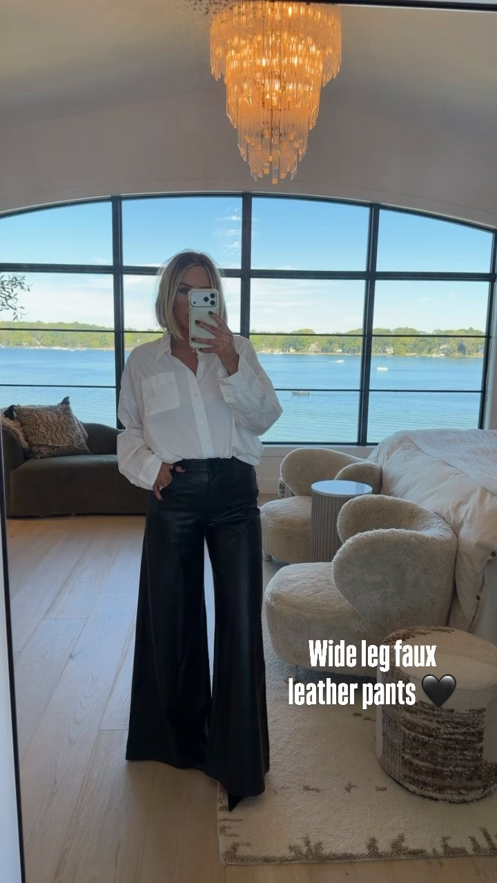 Most loved wide leg faux leather pants are 15% off with code FALL