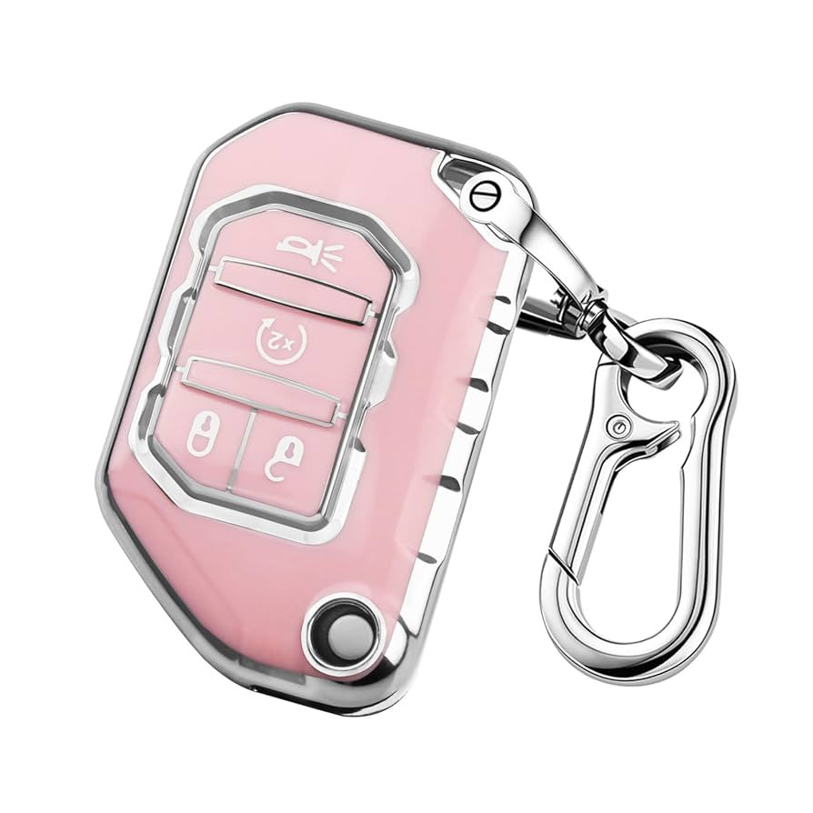 QBUC for Jeep Key Fob Cover, Key Case Protector with Keychain Fit for Jeep Wrangler JLU JL Gladia... | Amazon (US)