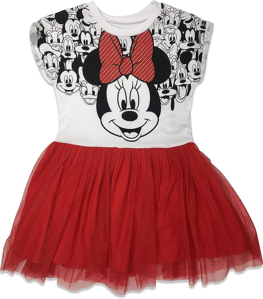 Disney Minnie Mouse Mickey Mouse Rainbow Tulle Dress Toddler to Big Kid | Amazon (US)
