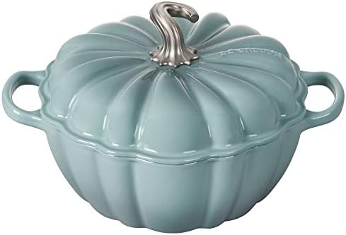 Le Creuset Enameled Cast Iron Figural Pumpkin Cocotte with Stainelss Steel Figural Knob, 4Qt, Sea... | Amazon (US)