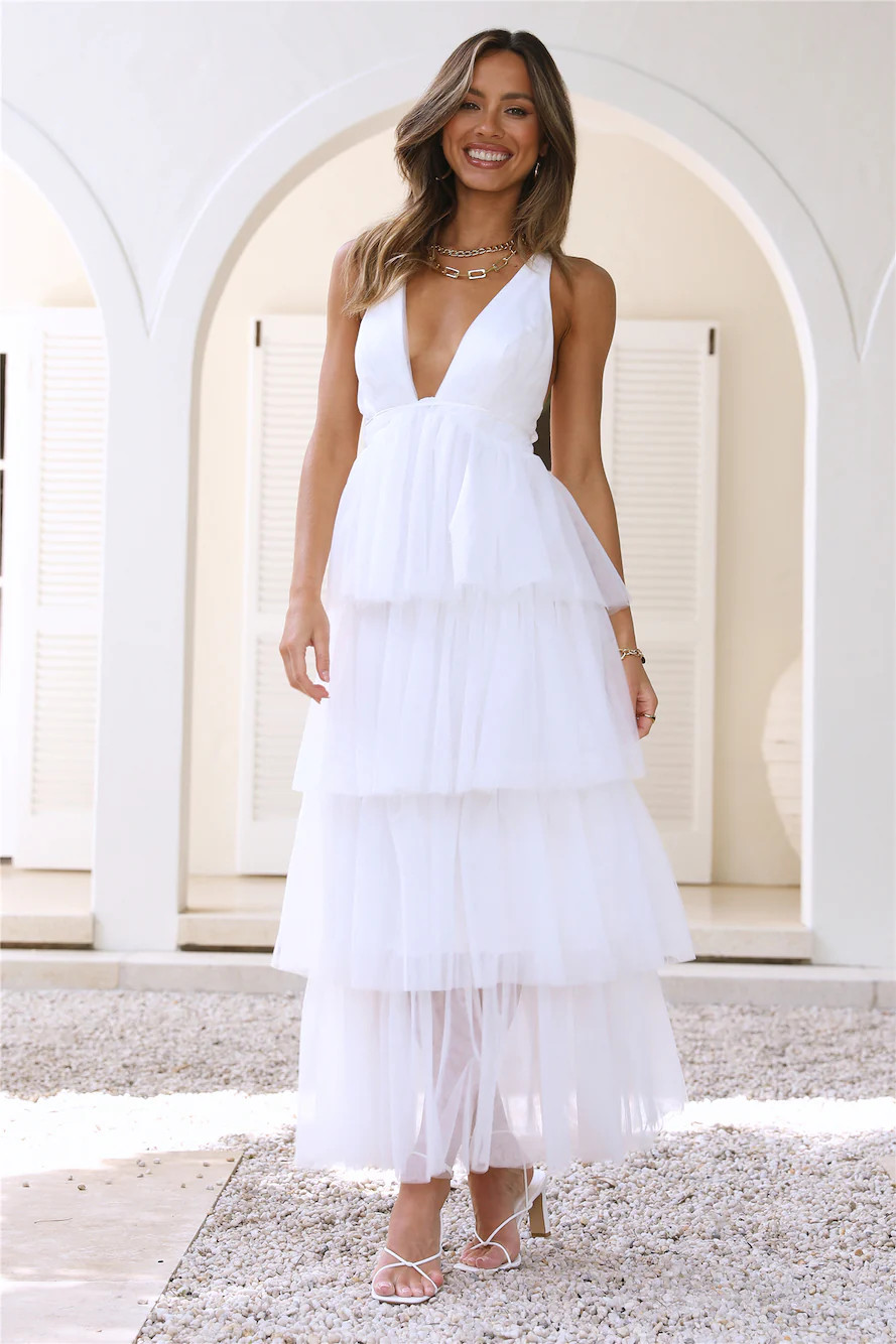 Princess Dreaming Maxi Dress White | Hello Molly (AU)