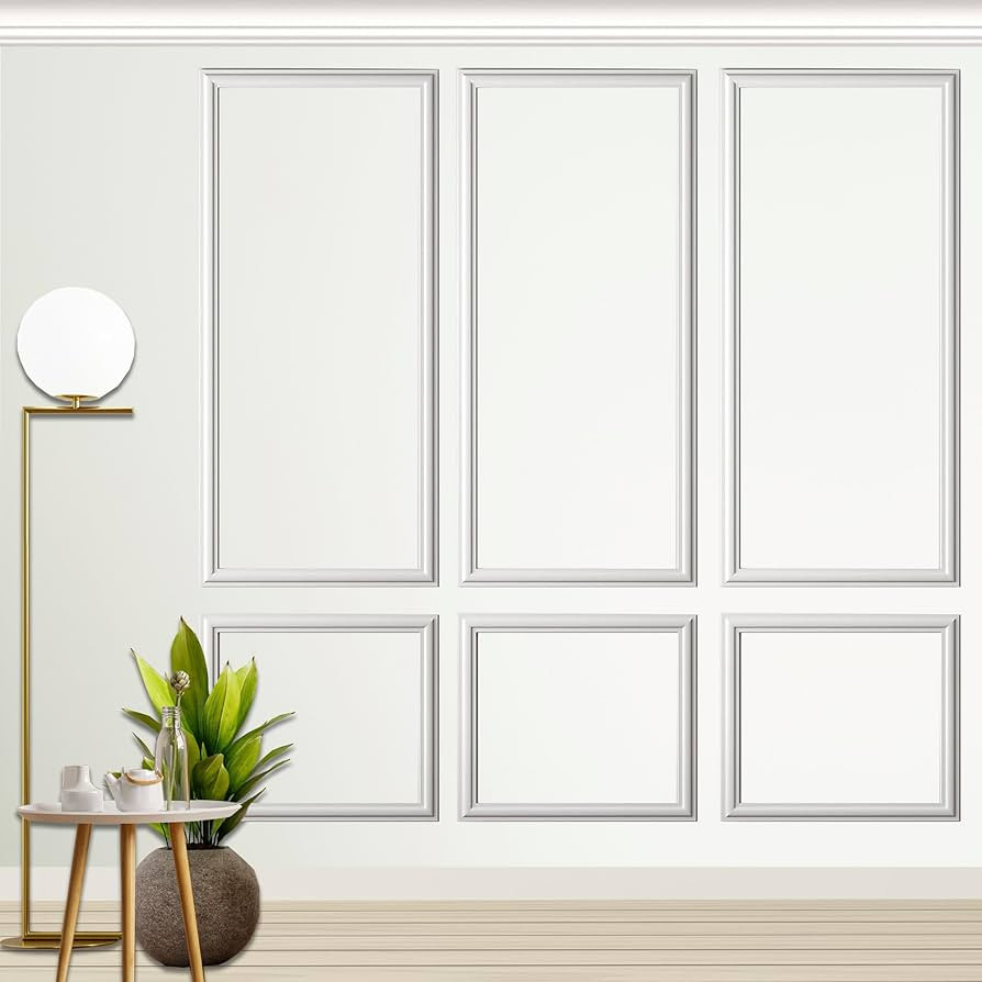 6 Sets Pre-Cut Wall Molding Kit, Ready to Assemble Wainscoting Panels for Interior Wall Moulding ... | Amazon (US)