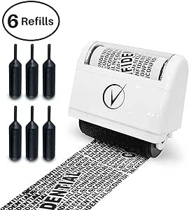 Identity Theft Protection Roller Stamps Wide Kit, Including 6-Pack Refills - Confidential Rolle... | Amazon (US)