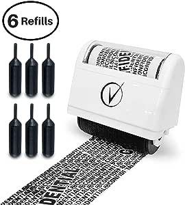 Identity Theft Protection Roller Stamps Wide Kit, Including 6-Pack Refills - Confidential Rolle... | Amazon (US)