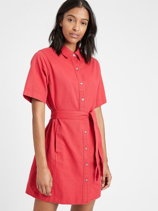 Cotton-Linen Shirtdress | Banana Republic (US)