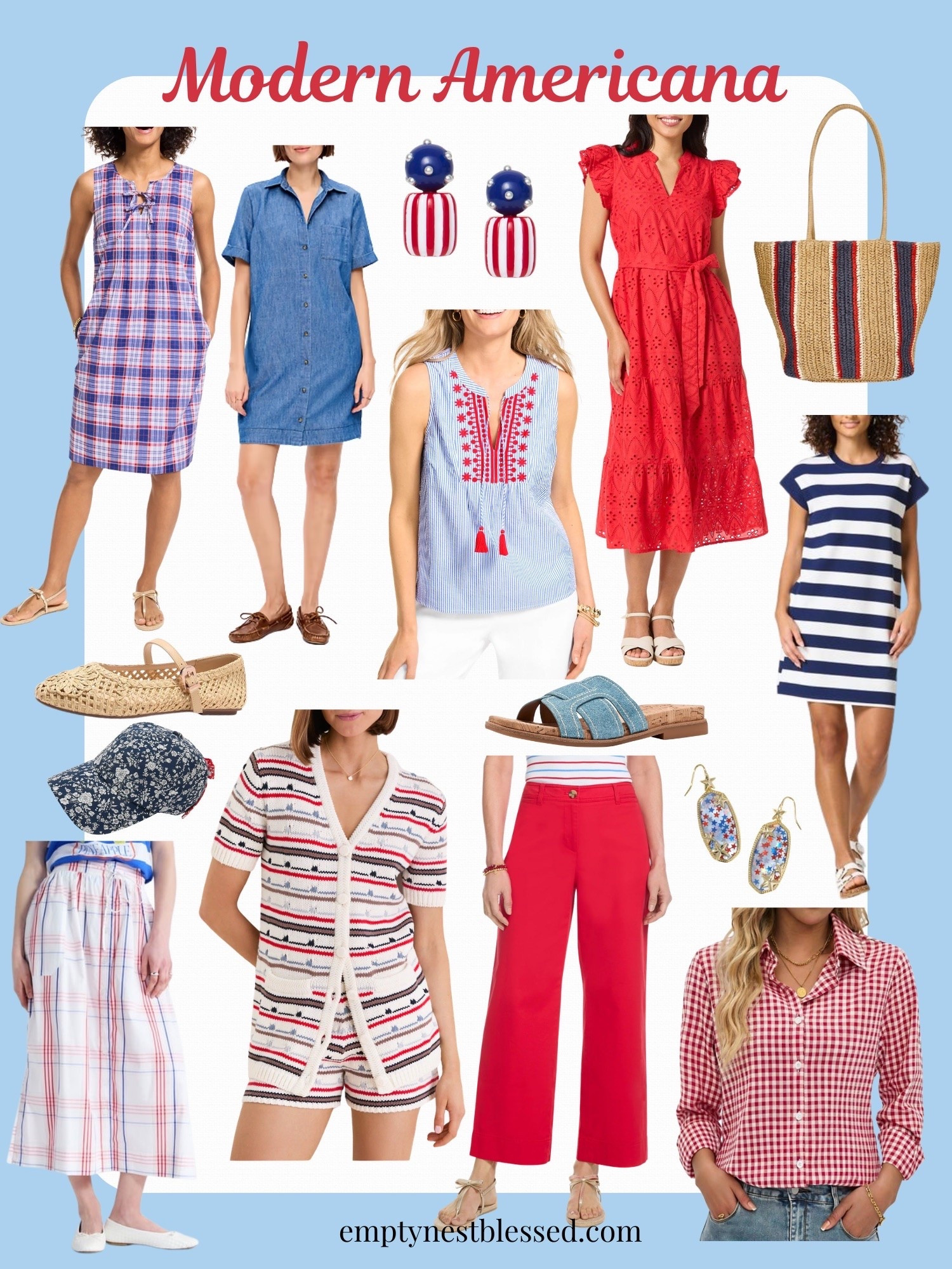 There’s just something timeless about classic American style. 🇺🇸 This summer I’m reaching for striped shirts, white jeans, linen dresses, raffia accessories, and easy red, white, and blue outfits that feel polished but effortless. If you love coastal grandmother style, classic fashion, and versatile summer wardrobe pieces, you’ll love these finds! ❤️🤍💙

#LTKSeasonal #LTKSaleAlert #LTKTravel
