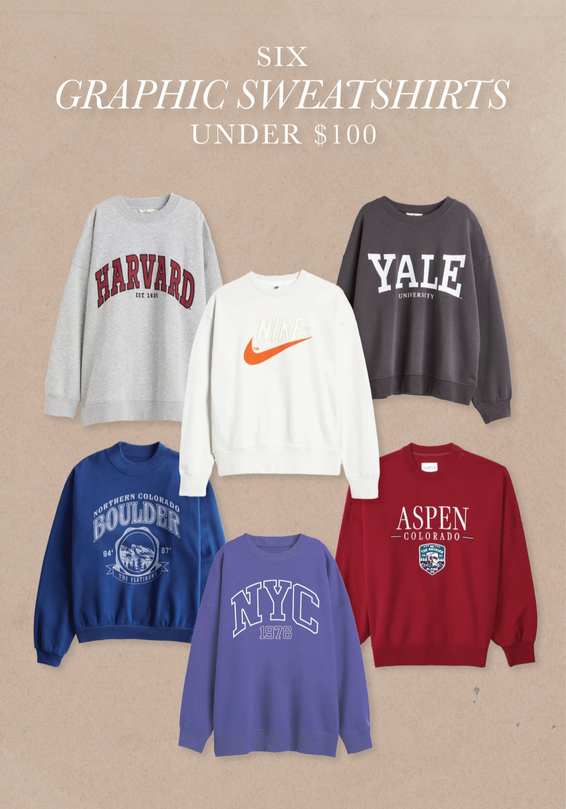 love these graphic sweatshirts 🤍 #abercrombie #nike 

#LTKunder100 #LTKunder50 #LTKSeasonal