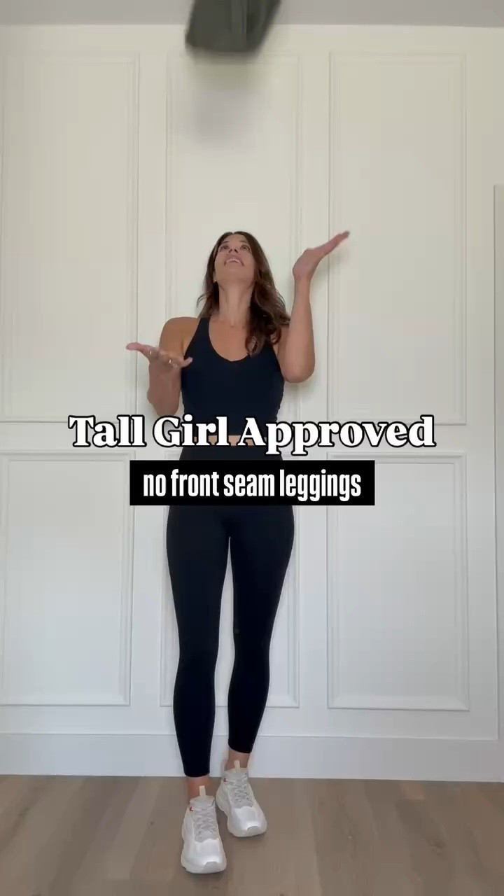 Tall girl approved leggings with NO front seam! I love the smooth fit, comfortable high waist, and the fact that they’re actually long enough for us tall girls. Such a good pair for workouts or everyday athleisure!

Tall girl leggings, No front seam leggings, Tall length leggings, Long inseam leggings, Tall friendly activewear, High waisted leggings, Workout leggings, Comfortable leggings, Gym outfit, Fall athleisure, Leggings for tall women, StangandCo