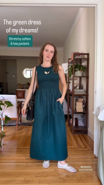 The prettiest green cotton dress for fall transition from @Quince wearing xs. (I’m 5ft 2) #quincepartner

#LTKSeasonal