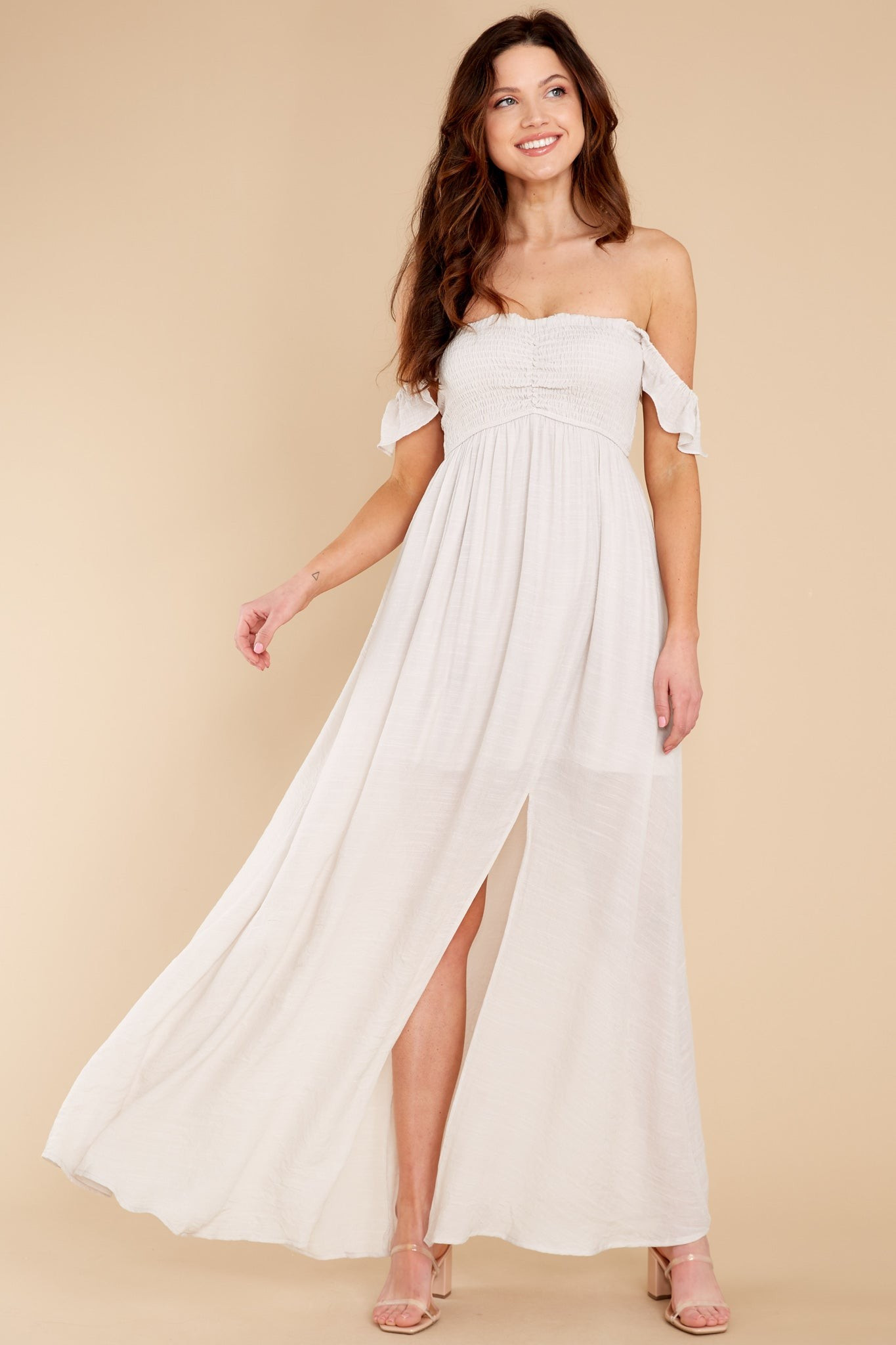 Want Me Back Sand Maxi Dress | Red Dress 