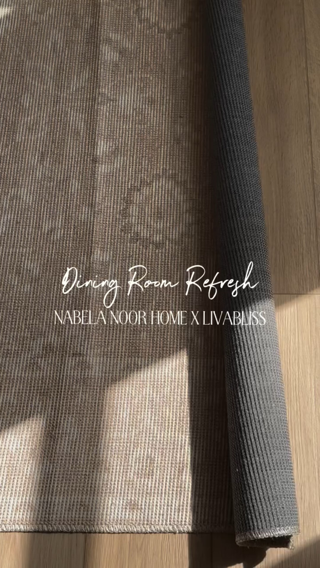 fresh new rug to refresh my dining space from the @nabela x @livabliss collection. 

I wanted to add some character & texture into our dining room & this rug is the perfect combination! Obsessed with the warmth & calmness it gives in this room! @nabelanoorhome 

Featured here: Nabela Noor X Livabliss Asha Rug 

Comment “RUG” for the link to your DMs! Follow the @thehartlandhome for more home decor inspo! 🤎

#livablisspartner #nabelanoorhomexlivabliss #livabliss #nabelanoorhome #homestylinginspo #diningroomdecor