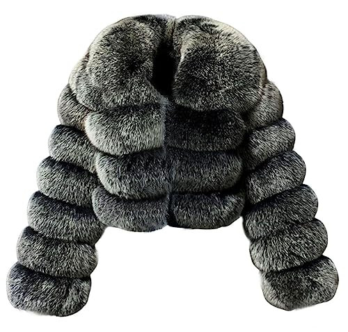 loveimgs Women Fluffy Faux Fur Coat Cropped Jacket Puffer Jacket Zip Up Winter Warm Fuzzy Teddy J... | Amazon (US)