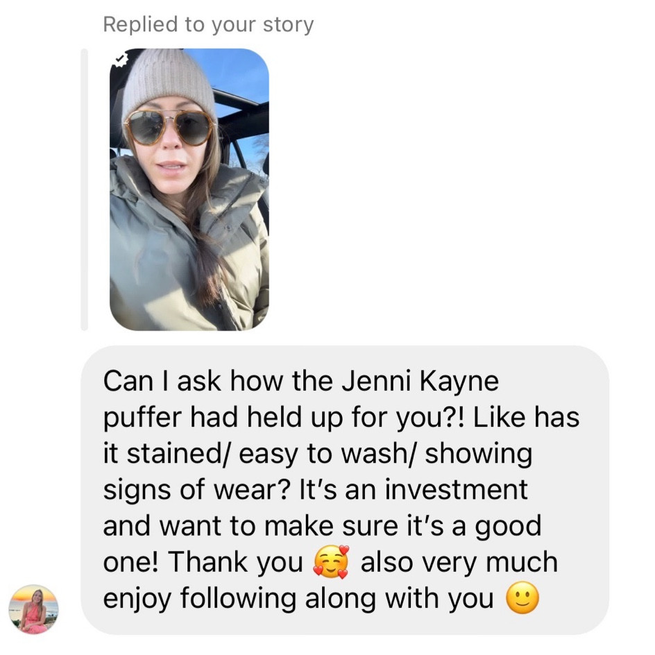 My Jenni Kayne puffer is an absolute must have for the colder temps. It’s held up beautifully so far - it’s SO warm and all I wear on winter walks.  

#LTKFind #LTKSeasonal #LTKstyletip