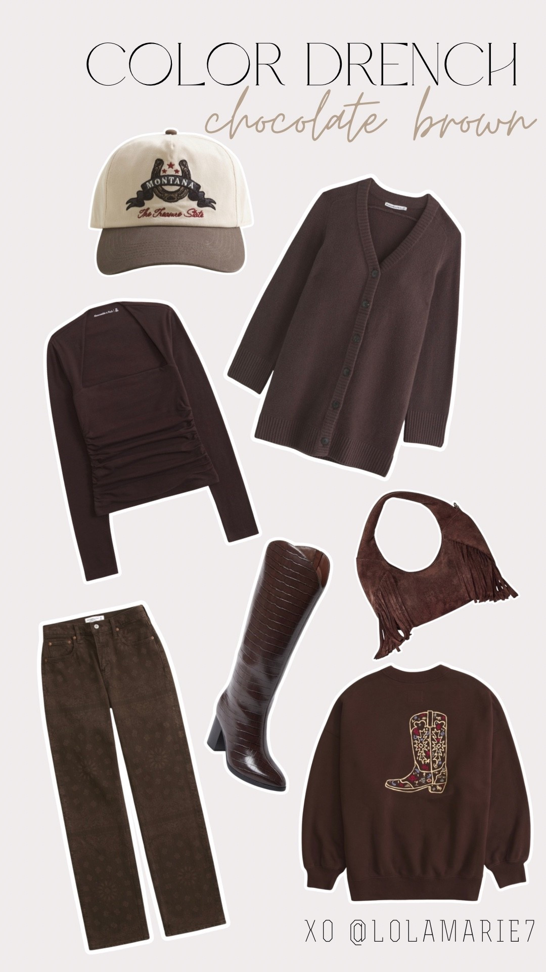 Color Drench: Chocolate Brown 🤎

#chocolatebrown #abercrombie #target

#LTKSeasonal #LTKFindsUnder100 #LTKItBag