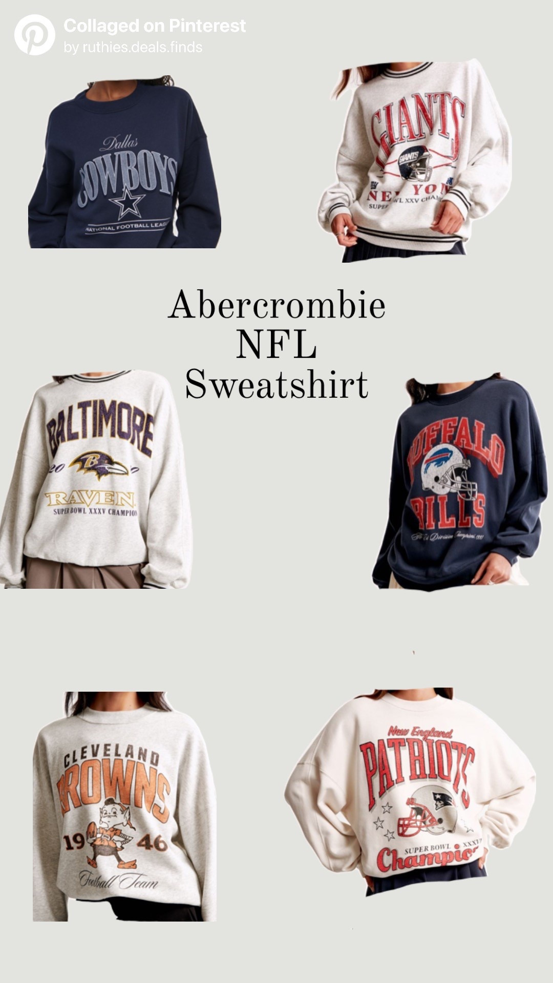 Casual + Cozy
Obsessed with this NFL sweatshirt from Abercrombie 🏈 So soft, perfectly oversized, and easy to throw on for game day or everyday errands. Linked on LTK 🤍
#LTKfinds #LTKstyle #LTKunder100 #NFLStyle #GameDayOutfit #AbercrombieFinds #CozyStyle #CasualOutfit #FootballFashion #MomStyle

#LTKootd #LTKgrwm #LTKSeasonal
