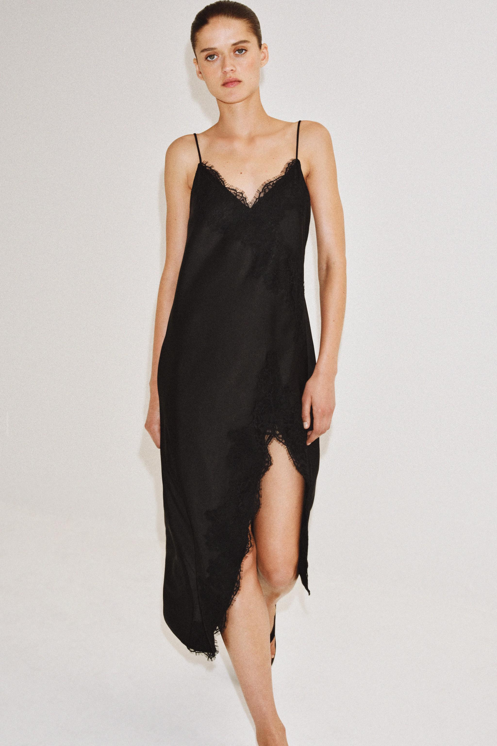 ZW COLLECTION SATIN LACE DRESS | Zara AU