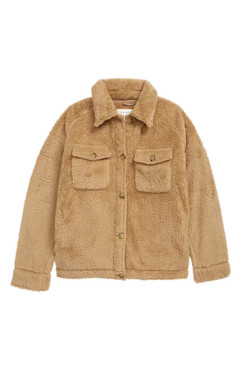 High Pile Fleece ShacketTREASURE & BOND | Nordstrom