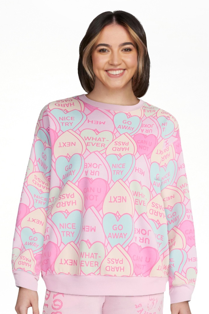 Candy Hearts Women's and Women's Plus Graphic Sweatshirt with Long Sleeves, Sizes XXS-4X | Walmart (US)
