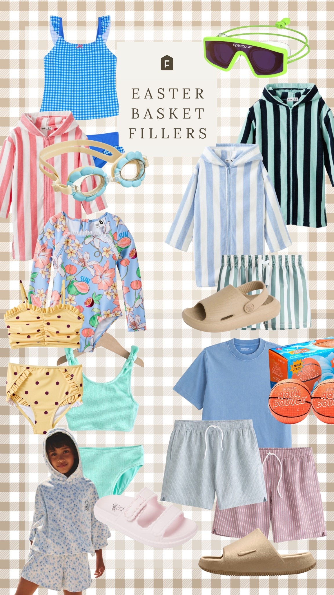 I love giving my kids swimming gear for Easter to get us excited for summer!