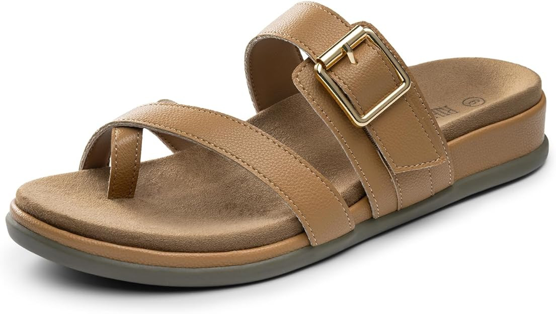 Women's Orthopedic Arch Support Sandals Comfortable Orthotic Flip Flops Slip On Walking Casual Th... | Amazon (US)