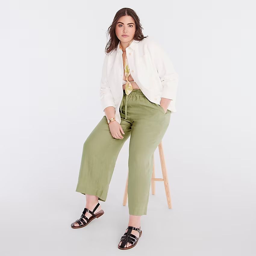 Wide-leg seaside pant in linen | J.Crew US