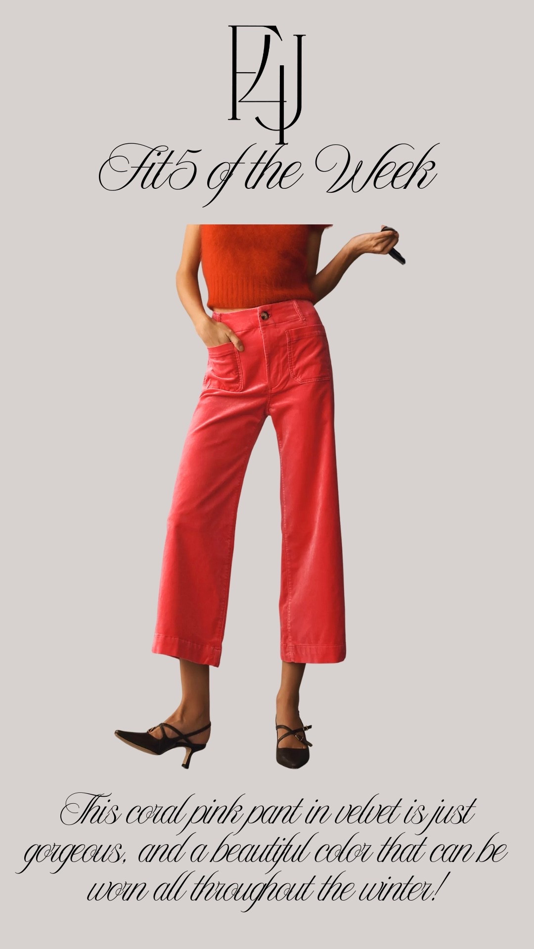 When a pant comes in a coral pink velvet, is becomes a must have piece! Definitely a color you can wear all season long!

Fit4Janine, Anthropologie, Fashion, Fall Fashion, The Colette 

#LTKStyleTip #LTKHoliday #LTKSeasonal