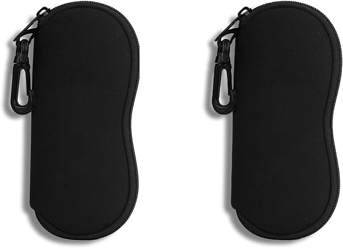 Hion Sunglasses Soft Case Ultra Light Neoprene Zipper Eyeglass Case With Belt Clip | Amazon (US)