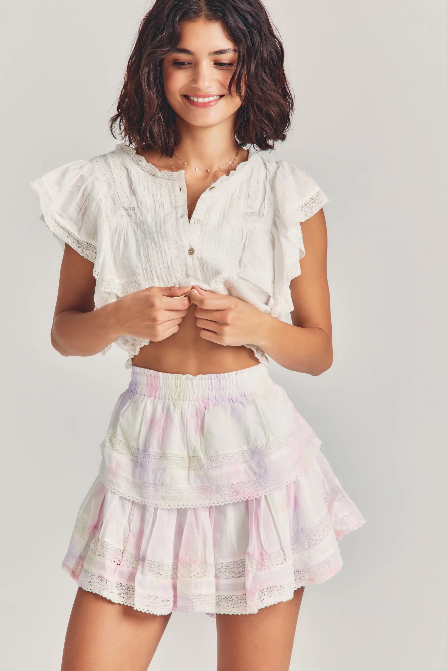 Ruffle Mini Skirt | LOVESHACKFANCY
