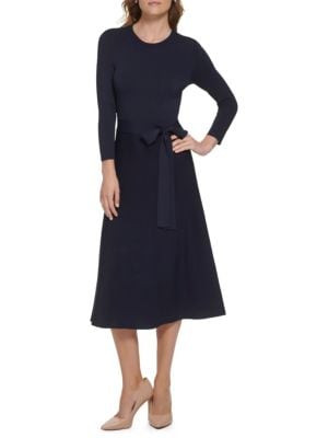 Waist Tie Rayon-Blend Knit Sweater Midi-Dress | Saks Fifth Avenue OFF 5TH
