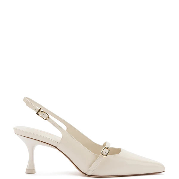 Ines Pump In Ivory Leather | Larroude